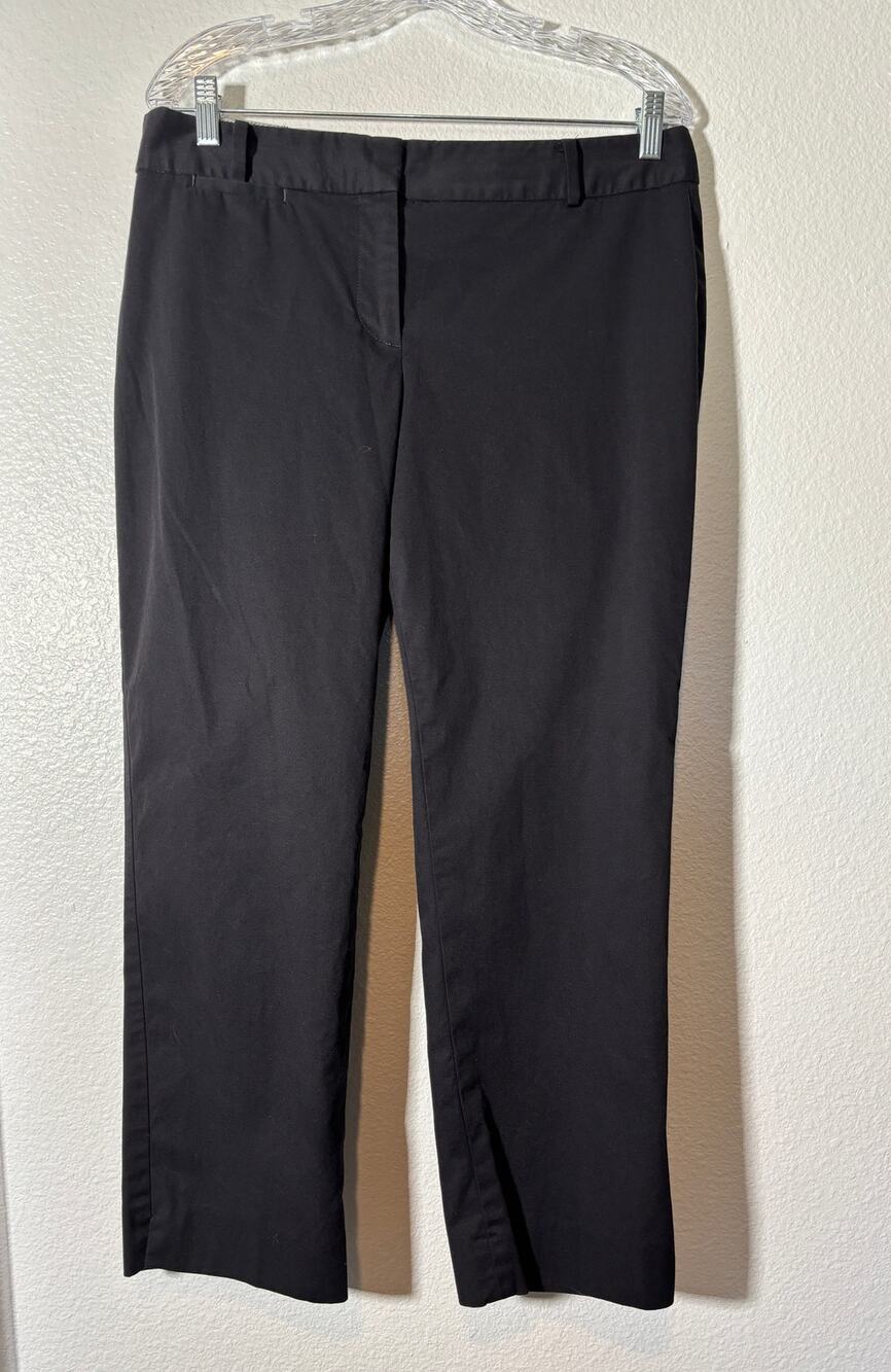 Talbots Size 10 Signature Straight Leg Black Dress Pants Trousers Career Wear